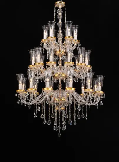 Modern Luxury Hotel Golden Decoration Crystal Chandelier