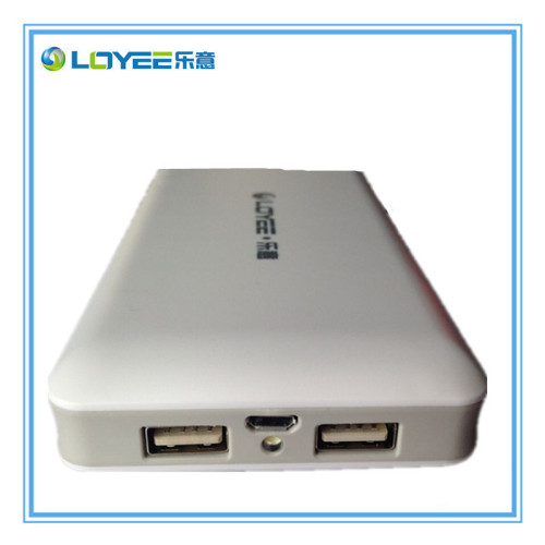 Simple Design High Capacity Dual USB Output Mobile Power Bank 15000mAh