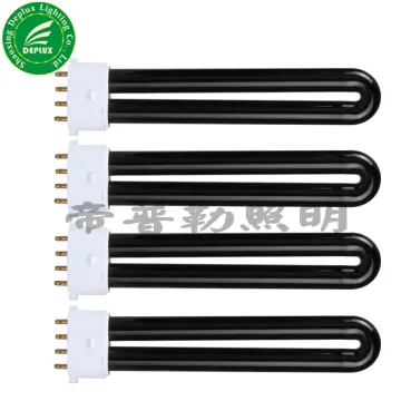PL 9W SE 4P 2G7 U shape blacklight bule lamp BLB