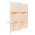 Bamboo 4-Panels Folding Room Divider for Bedroom