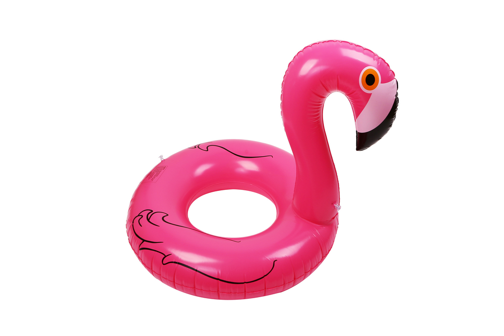 Summer water toy Inflatable PVC Flamingo floating pool swim ring for kids