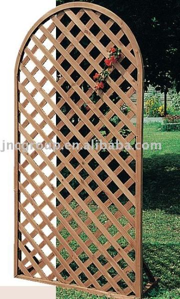 Arch top lattice fence , wooden panel fence