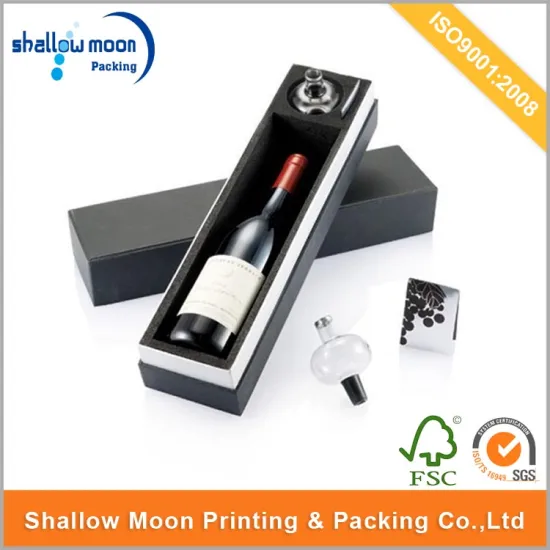 Wholesale Hot Deluxe Black Wine Packaging Box With Best Price
