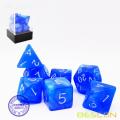 Бесконечный набор костей Bescon Moonstone Dodgerblue, Бесконечный многогранный RPG Dice Set Эффект лунного камня