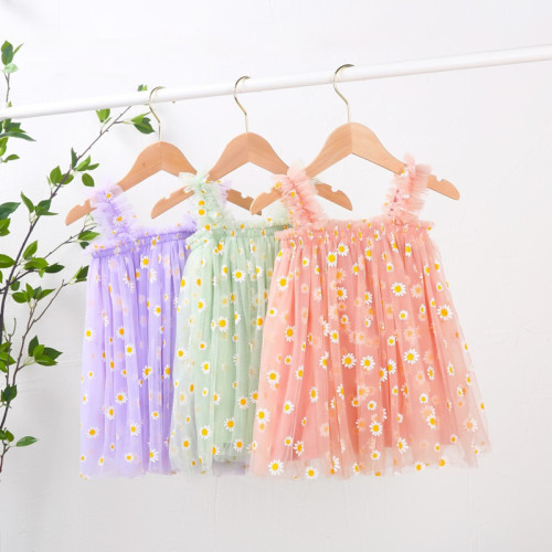 Ropa de vestimenta informal de verano de estampado de flores para niños