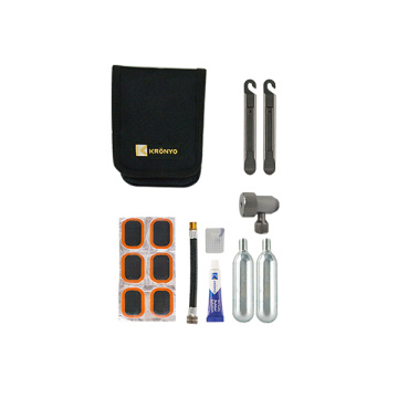 bicycle repair kit bag have attached co2 cartridge