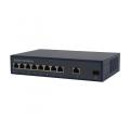 8 المنافذ Ethernet Poe Switch 1RJ45 1SFP