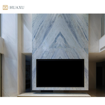 Polished Backlit Translucent Cristalita Blue Quartzite Slabs for Hotel Flooring
