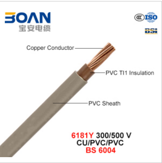 6181y, Electric Wire, 300/500 V, Flexible Cu/Lszh/Lszh (BS EN 50525-3-11)