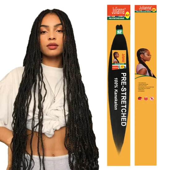Private Label Pre Stretch Vendor Hair Extensions Ombre Pre Stretched Braiding Hair