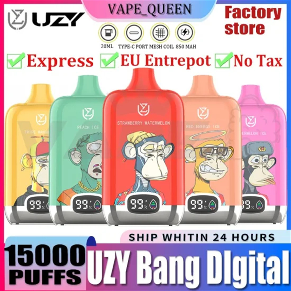 Uzy Bang Digital 15000 Puffs Vape Disponível Europeu