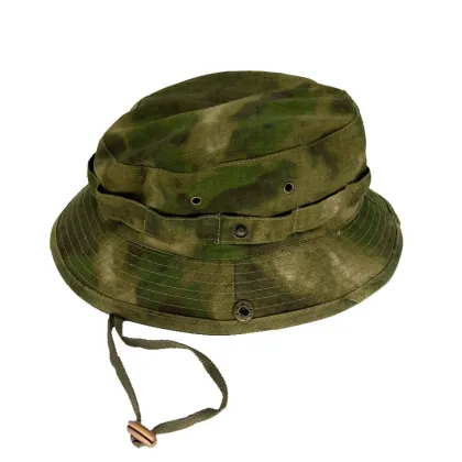 Camouflaged Tactical Bucket Hat for Outdoor Camping and Fishing Sunscreen Protection