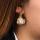 Fashion New Geometric Simple Temperament Metal Folds Shell Pearl Earrings Eardrop Dangler Beautiful Jewelry Gift For Women