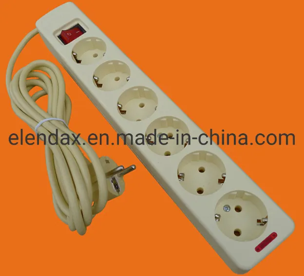 6-контактная розетка переключателя питания в европейском стиле (E5006ES)