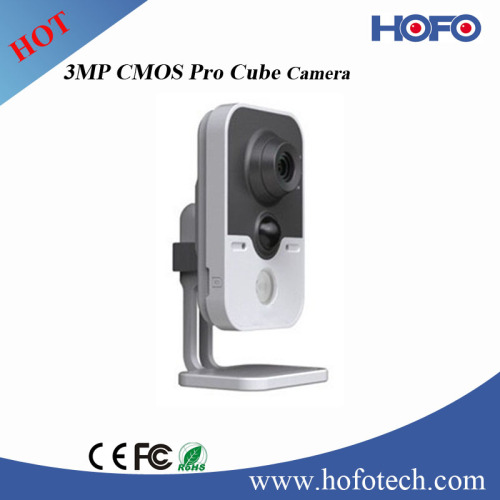 3 Megapixel CMOS Alarm PRO Cube Camera with IR & Poe, OEM, Hikvision