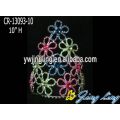 10 pulgadas Rhinestone grandes coronas de flores