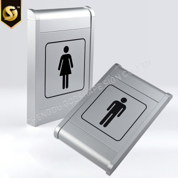 Signo de habitación de edificio Letrero de baño unisex