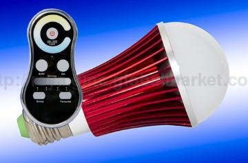 8W Pure & Warm White dimmbare LED-Lampe mit RF Controller-rot Schale