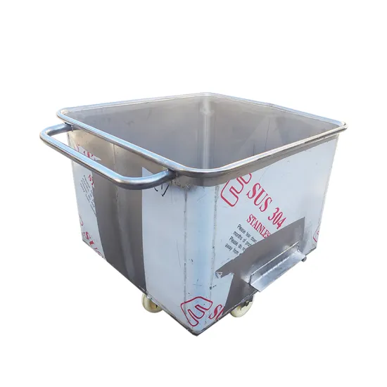 304 Stainless Steel Meat Transfer Container/Tote Cart/Trolley