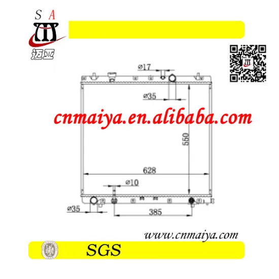 KD SGL5 MPV 2.5D of car radiator, OEM:WL02-15-200H