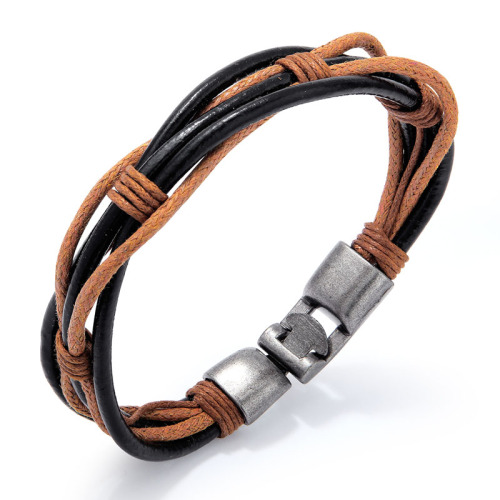Vintage leather string bracelet for women