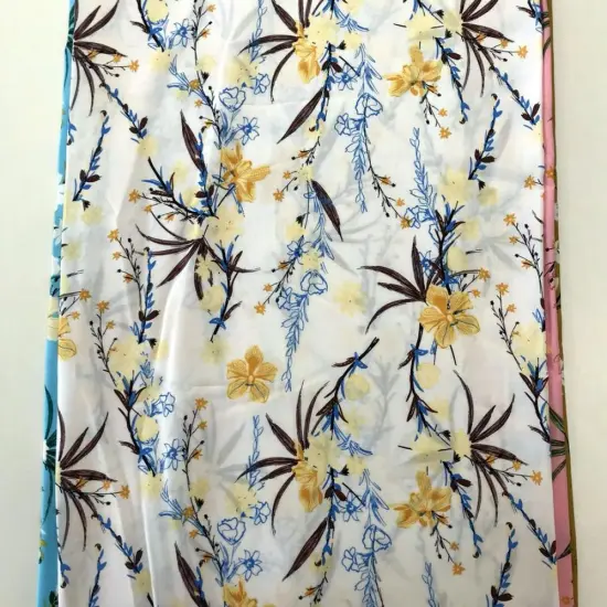 Rayon 45S Screen Print Flower Design Women Dress