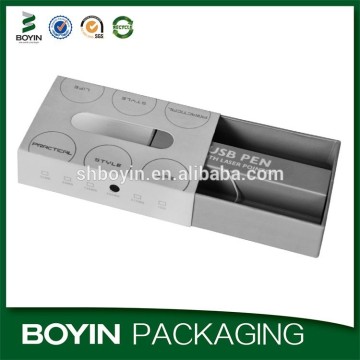 Low cost promotional paper USB flash drive gift box