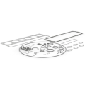 Excavator 349D2L cylinder head repair kit 473-2595, C13 engine overhaul kit 4732595