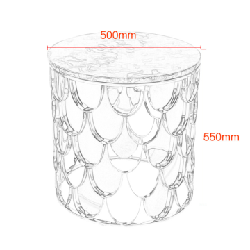 Table basse en acier inoxydable en métal de conception spéciale