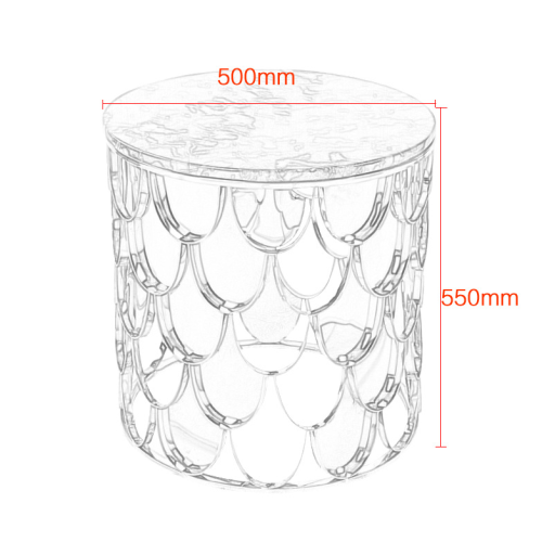 Table basse en acier inoxydable en métal de conception spéciale