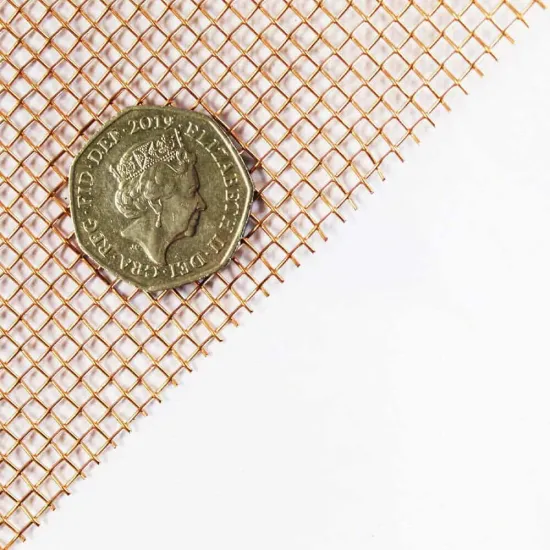 Copper Expanded Woven Mesh - 1mm Electrical Copper Mesh Fabric for Faraday Cage