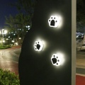 Solar Garden Light Bear Paw Pattern