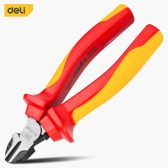 Deli Tools DL512206 High quality multipurpose tool 6" 7 inch 8" VDE 1000V insulated combination pliers diagonal cutter