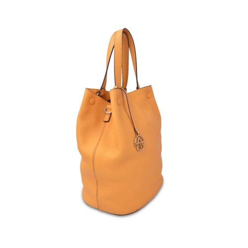 Elegante bolso de cuero con forma de lazo para niñas genuinas