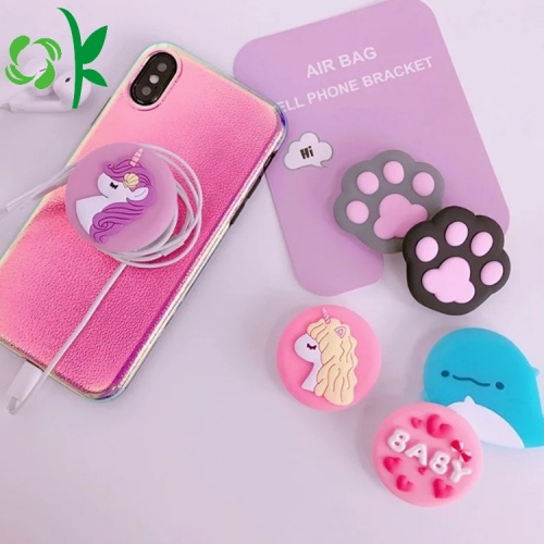 Cartoon Animal Cat Silicone Mobile Cell Phone Holder