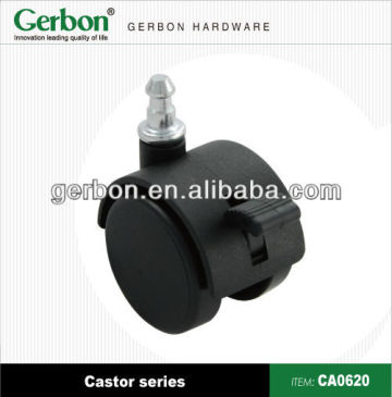 Castor with top fixing plate for cabinet