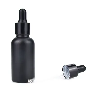 essential oil matte black cosmetic glass bottle