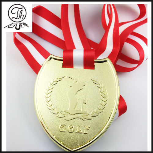 Promotional custom silver enamel athlete sports medal