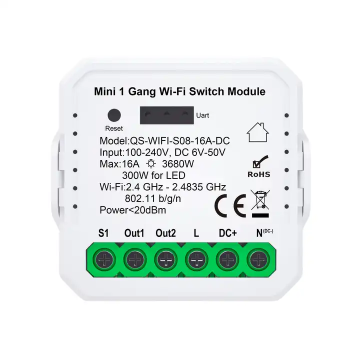 SZMYQ 10A 2300W WiFi Smart Switch with Voice Control for Alexa and Google Home