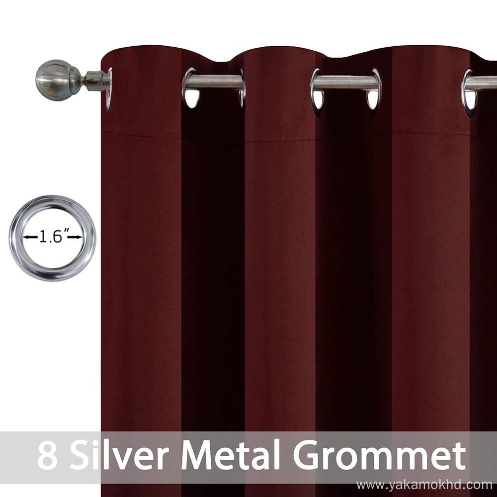 63 Inch Long Burgundy Red Curtains