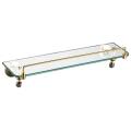 Golden glass shelf single for bathroom