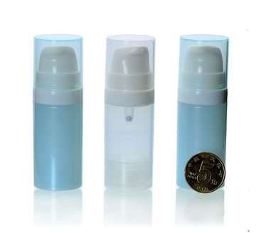 Blue clear PP Plastic Cosmetic Airless Pump Bottles
