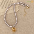 High Quality Pearl Bead Sun Necklace for Ladies