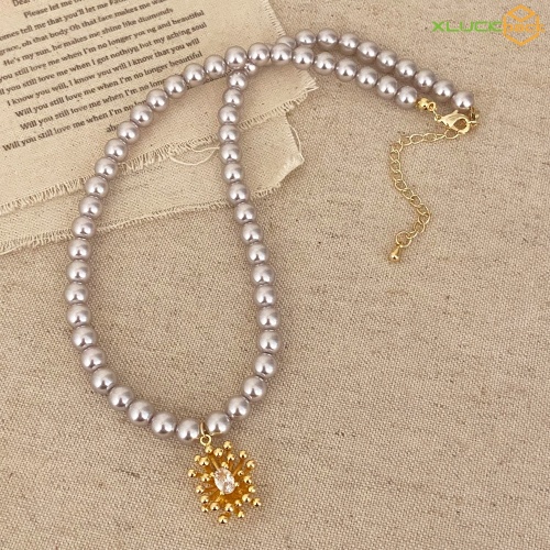 High Quality Pearl Bead Sun Necklace for Ladies