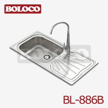 U.k/England media &amp; alta polacco/raso/ele-perla singola ciotola singolo scolapiatti saldatura rettangolo/quadrato bacino 304# Bl-886b
