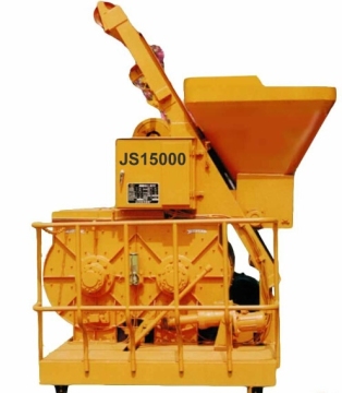 JS500 Automatic Concrete Mixer with Lift and Hopper