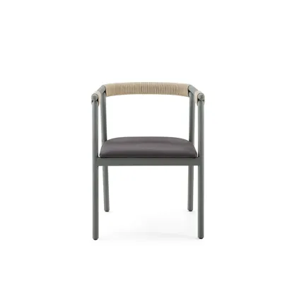 Solid wood dining chair in natural color