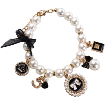 Crystal Chain Dog Cat Collar with Bowknot - Pet Accessories Jewelry Fashion