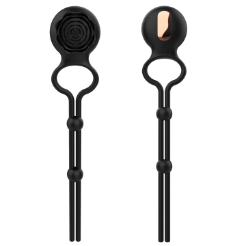 Rose Pattern Vibrating Ring For Clitoral & Penis Stimulation