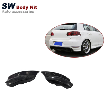 Bumper belakang serat/gentian kaca karbon untuk VW Golf 6 2010-2013